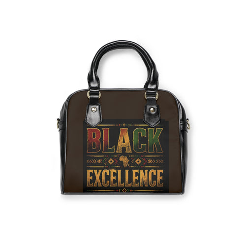 Black Excellence Shoulder Handbag — Pan-African Inspirational Fashion Purse