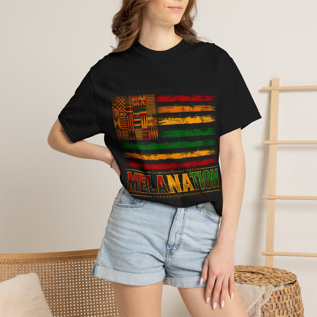 Melanation Flag Graphic T-Shirt — Afrocentric Pan-African Pride Tee